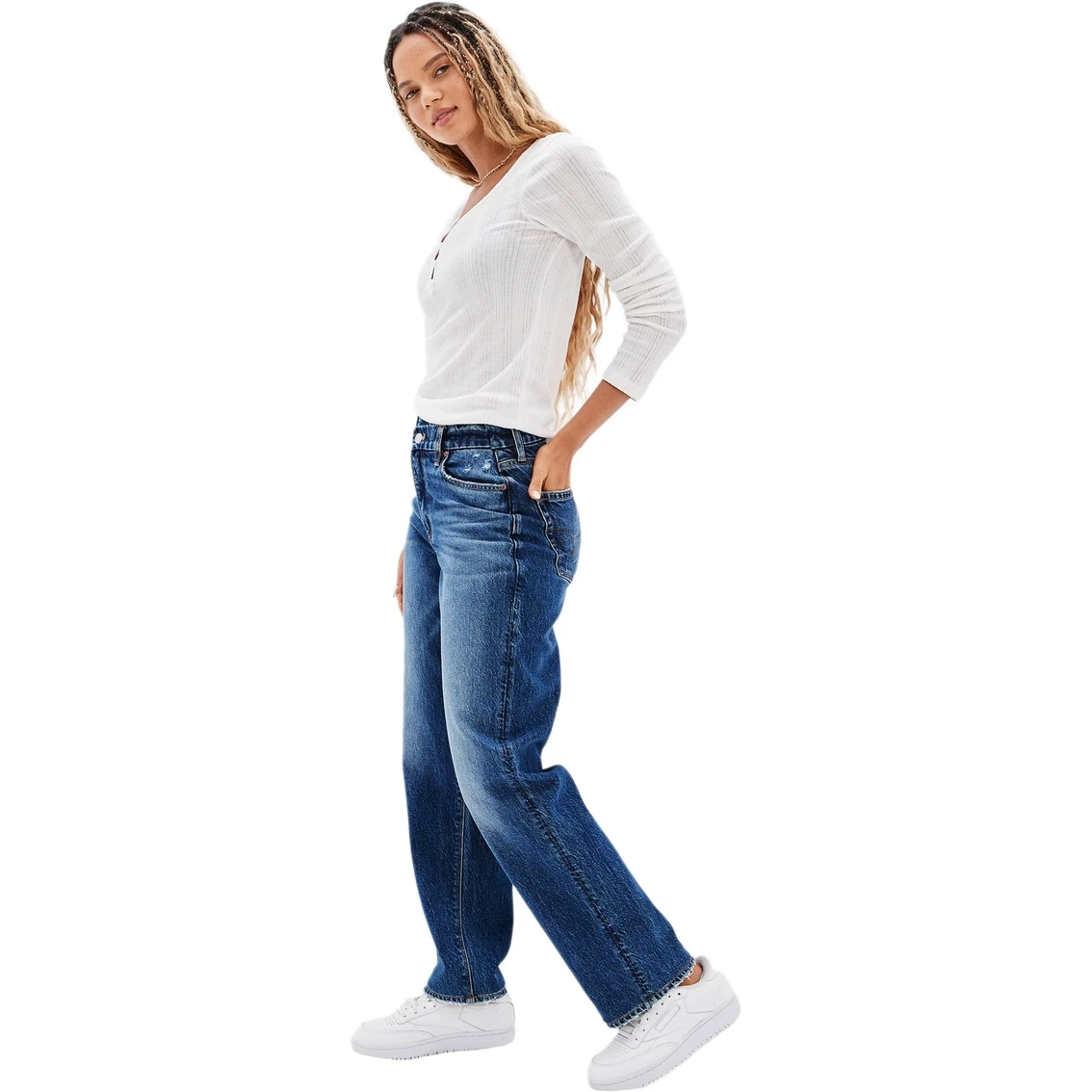 New π₯ American Eagle Juniors Stretch Curvy '90s Straight π Jeans π 5 New π₯ American Eagle Juniors Stretch Curvy '90s Straight π Jeans π - Image 3