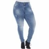 Flash Sale ⭐ White Mark Plus Size Paint Splatter Denim Skinny 👖 Jeans 🎁 -Women‘s Clothing Store unnamed file 360