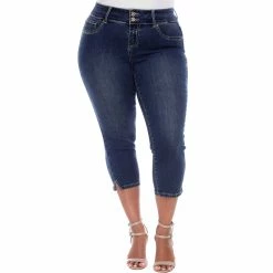 Promo π White Mark Plus Size Capri π Jeans β€οΈ