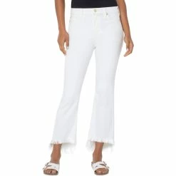 New π Liverpool Hannah Crop Flare Frayed Hem π Jeans π₯