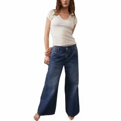 Flash Sale ⌛ Free People Harlow Mid Rise Wideleg 👖 Jeans ⭐ -Women‘s Clothing Store unnamed file 761