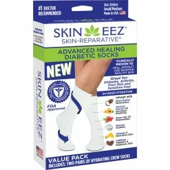 Budget ⌛ Skineez Advanced Healing Diabetic Crew 🧦 Socks 2 Pk. 🎉