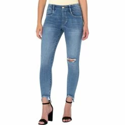 Cheap π Liverpool The Gia Glider Cropped Skinny π Jeans With Fray Hem β€οΈ